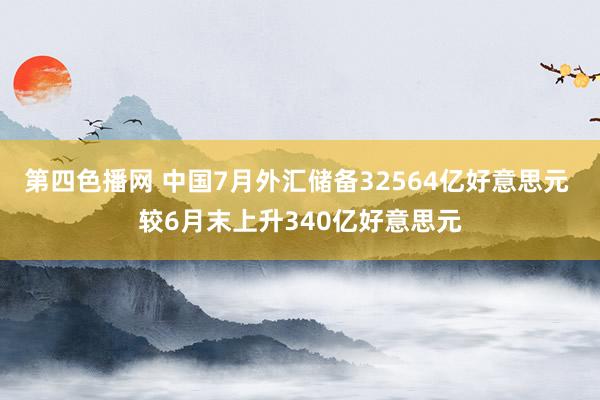 第四色播网 中国7月外汇储备32564亿好意思元 较6月末上升340亿好意思元