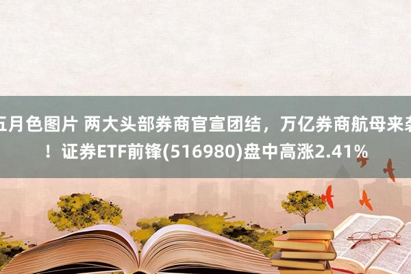 五月色图片 两大头部券商官宣团结，万亿券商航母来袭！证券ETF前锋(516980)盘中高涨2.41%