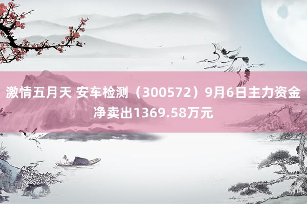 激情五月天 安车检测（300572）9月6日主力资金净卖出1369.58万元