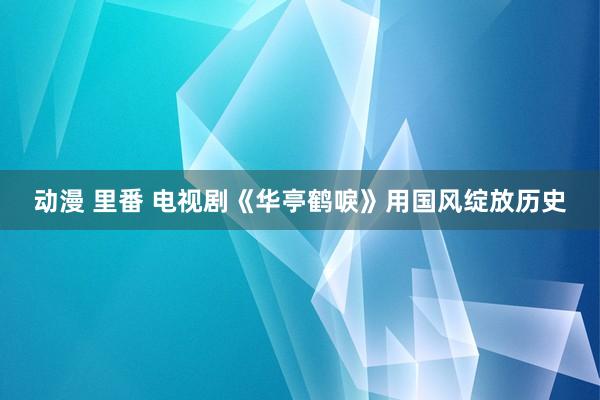 动漫 里番 电视剧《华亭鹤唳》用国风绽放历史